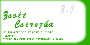 zsolt csirszka business card